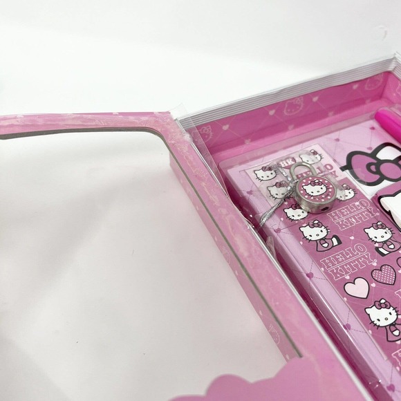 Rare Sanrio 2014 Hello Kitty Diary W/lock Pen Stickers Mini Journal And Box - Picture 7 of 12